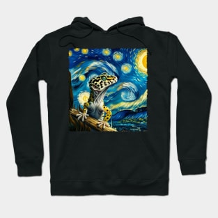 Lizard Couture Starry Night Featuring the Dazzling Leopard Gecko Hoodie